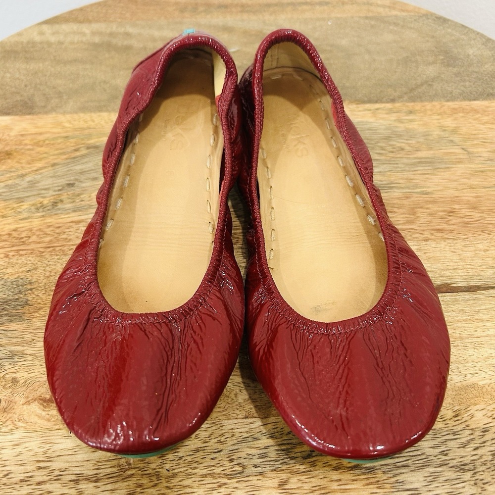 Tieks by Gavrieli Women's Size 8 Ruby Red Patent Leather Ballet Flats